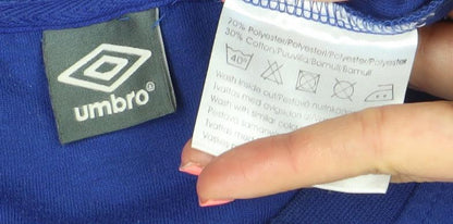 Umbro Mens Blue XS Crew Neck Pullover Sweatshirt