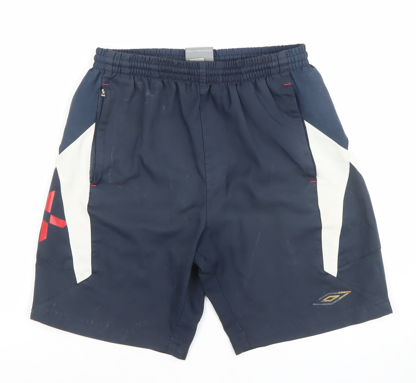 Umbro Boys Blue Athletic Football Shorts Size 146 Quick Dry Sportswear