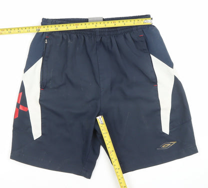 Umbro Boys Blue Athletic Football Shorts Size 146 Quick Dry Sportswear