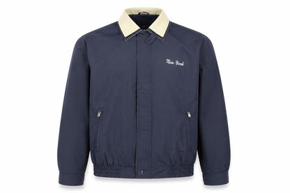 Men’s Blue New York Polyester Lined Basic Jacket Size L