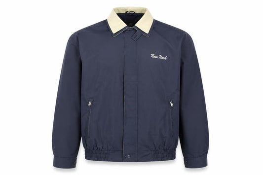 Men’s Blue New York Polyester Lined Basic Jacket Size L