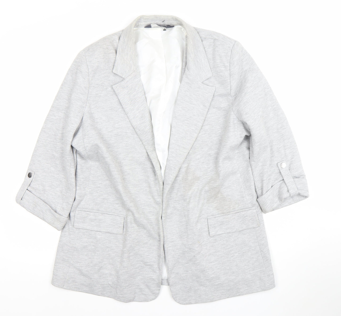 SOSANDAR Womens Grey Size 12 Classic Blazer Jacket