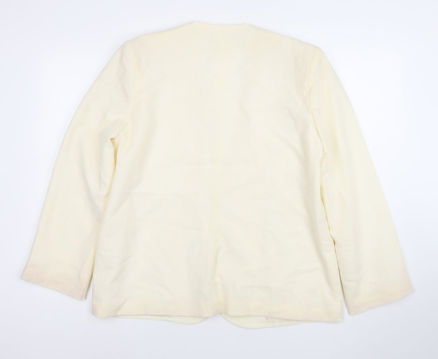 Fable Women’s Ivory Blazer Size 16 Single-Breasted Lightweight Jacket