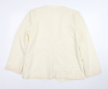 Fable Women’s Ivory Blazer Size 16 Single-Breasted Lightweight Jacket
