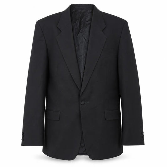 Moss Bros Men's Black 42L Classic Single-Breasted Blazer Jacket