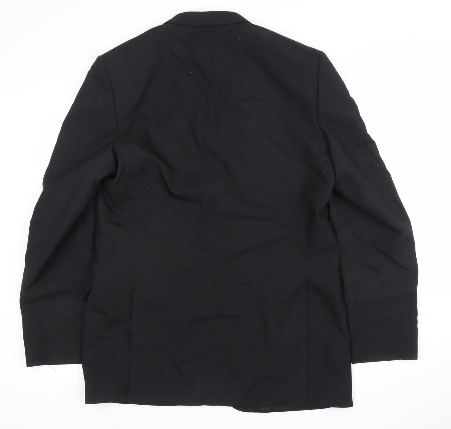 Moss Bros Men's Black 42L Classic Single-Breasted Blazer Jacket