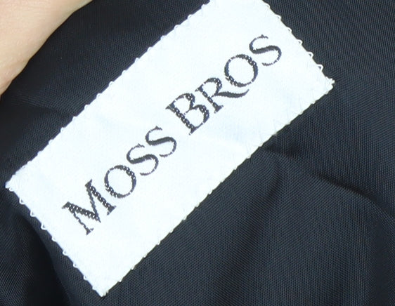 Moss Bros Men's Black 42L Classic Single-Breasted Blazer Jacket
