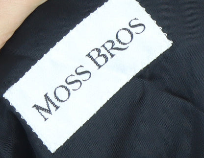 Moss Bros Men's Black 42L Classic Single-Breasted Blazer Jacket