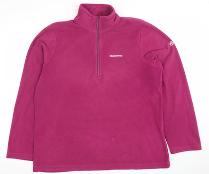 Craghoppers Women’s Pink Fleece Pullover 1/2 Zip Sweatshirt UK 14