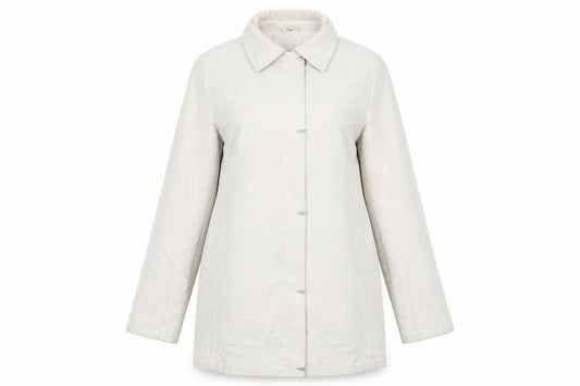 Klass Collection Women's Beige Mid-Length Lined Polyester Overcoat M