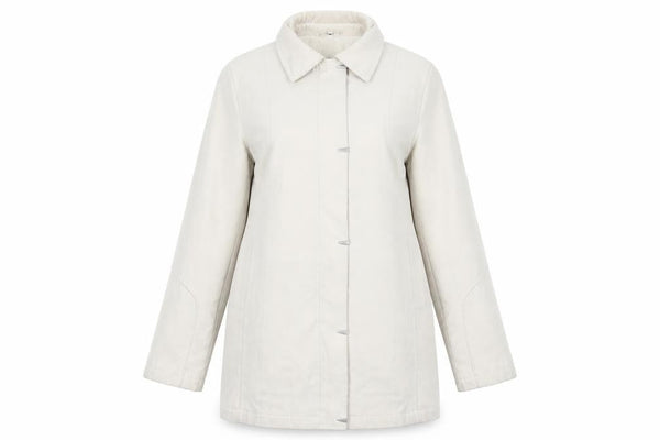 Klass Collection Women's Beige Mid-Length Lined Polyester Overcoat M