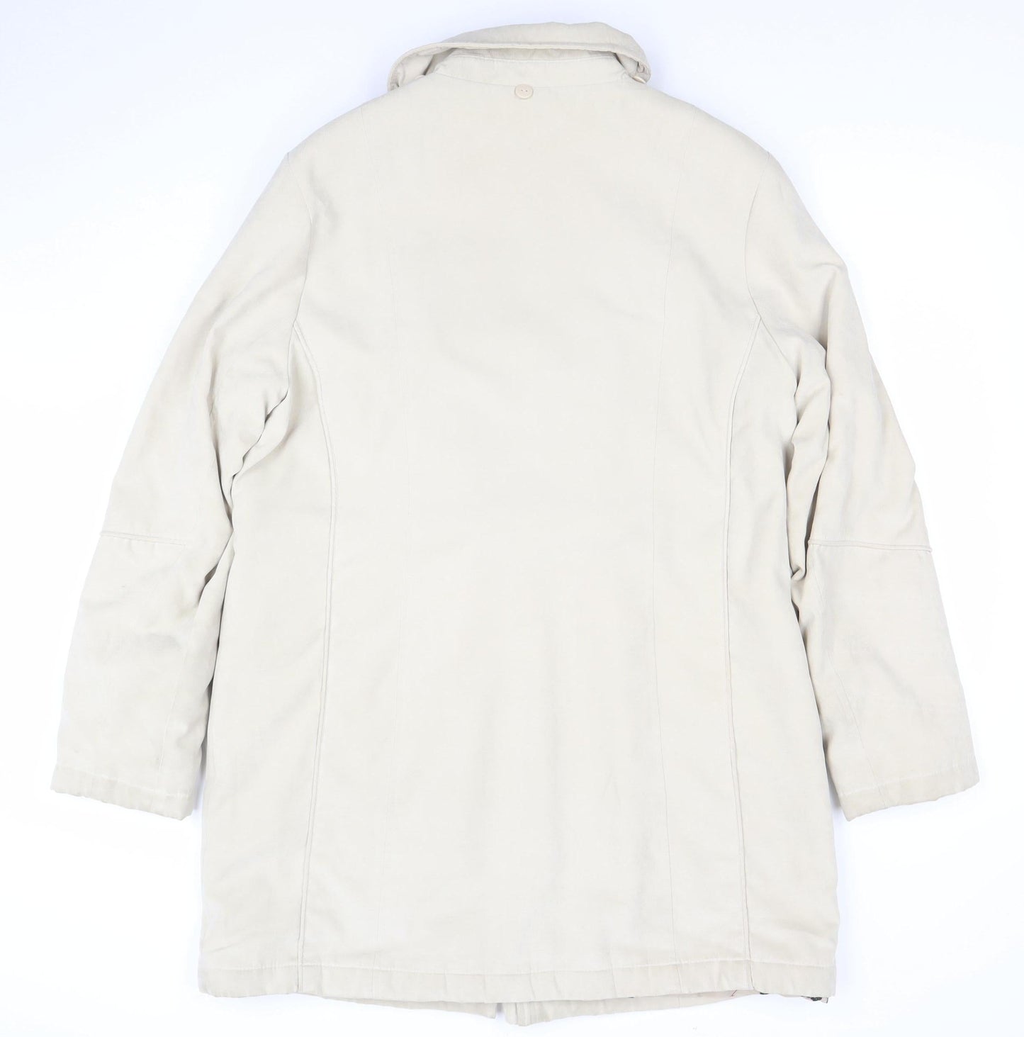 Klass Collection Women's Beige Mid-Length Lined Polyester Overcoat M