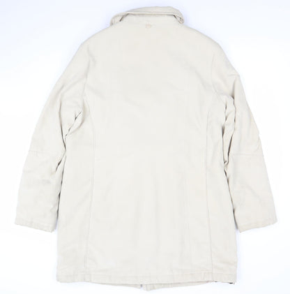 Klass Collection Women's Beige Mid-Length Lined Polyester Overcoat M