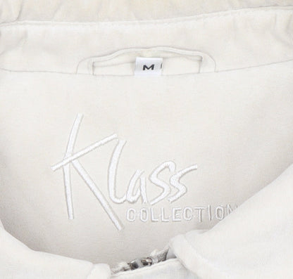 Klass Collection Women's Beige Mid-Length Lined Polyester Overcoat M