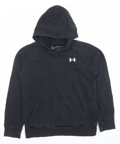 Under Armour Boys Black Pullover Hoodie 13-14 Years ColdGear Fleece