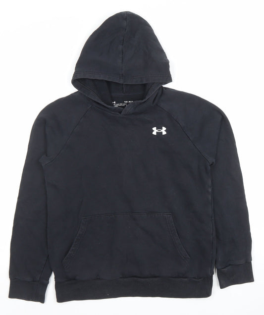 Under Armour Boys Black Pullover Hoodie 13-14 Years ColdGear Fleece