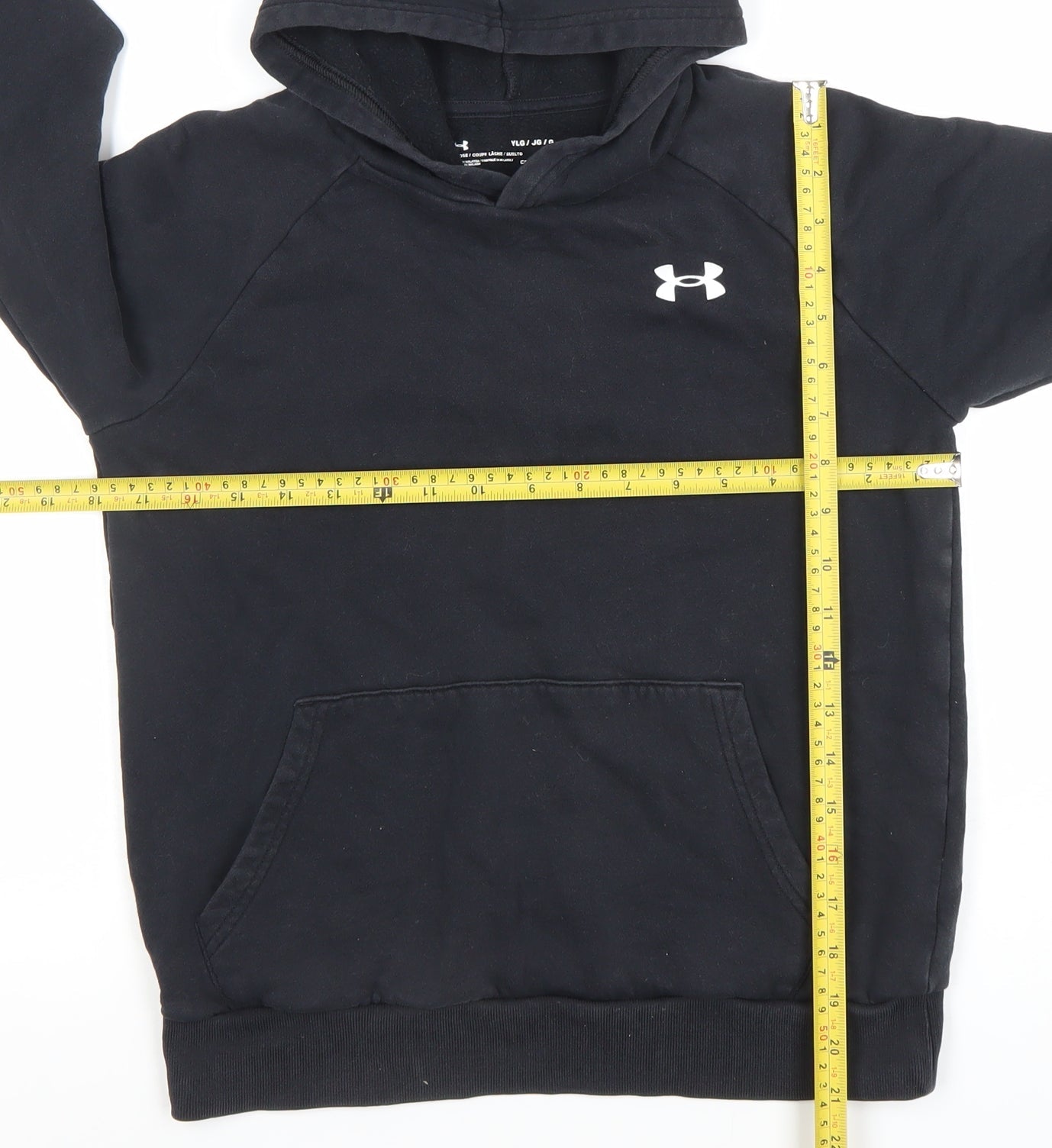 Under Armour Boys Black Pullover Hoodie 13-14 Years ColdGear Fleece