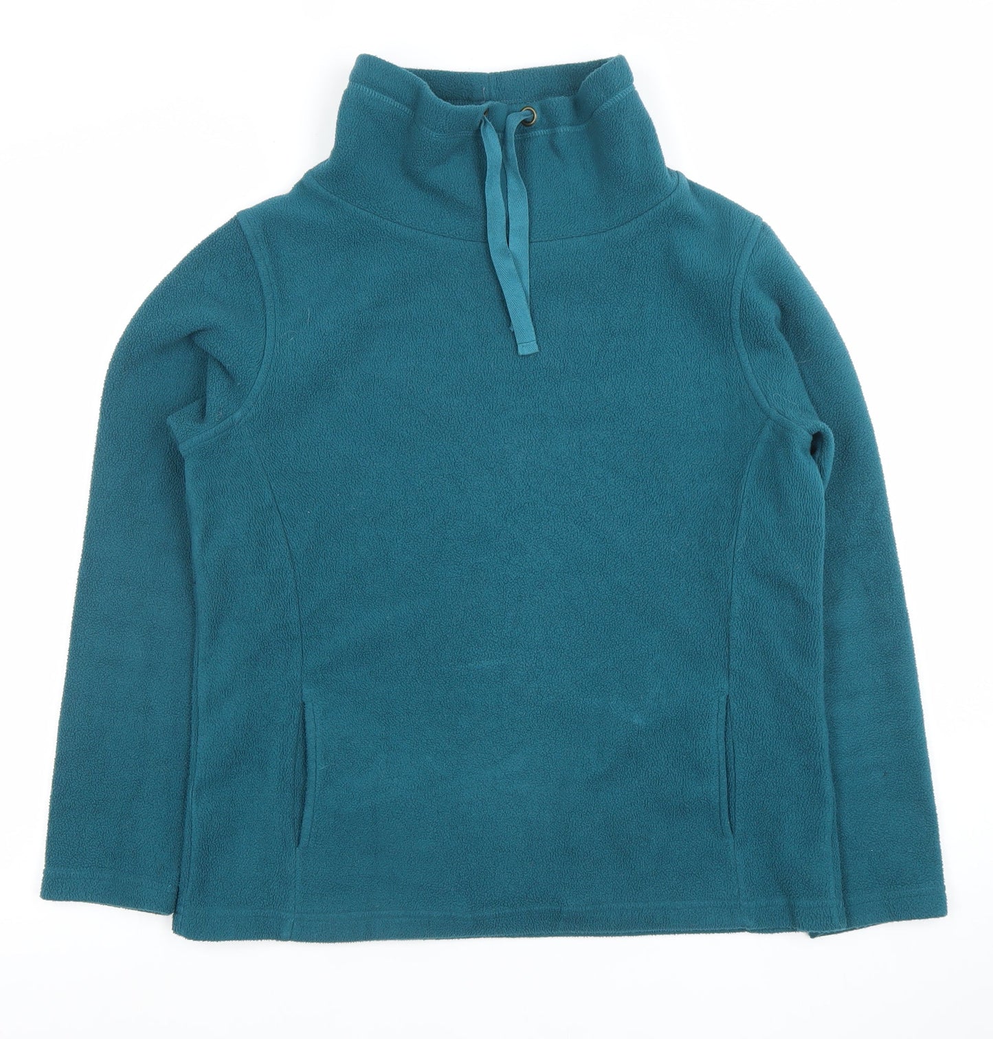 Cotton Traders Women Teal Size 14 Polyester Fleece Pullover Sweatshirt