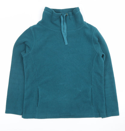 Cotton Traders Women Teal Size 14 Polyester Fleece Pullover Sweatshirt