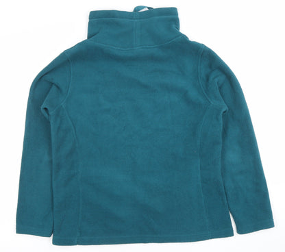 Cotton Traders Women Teal Size 14 Polyester Fleece Pullover Sweatshirt
