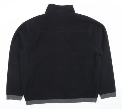 DX Active Men's Black Fleece Full Zip Jacket Size L Regular Fit