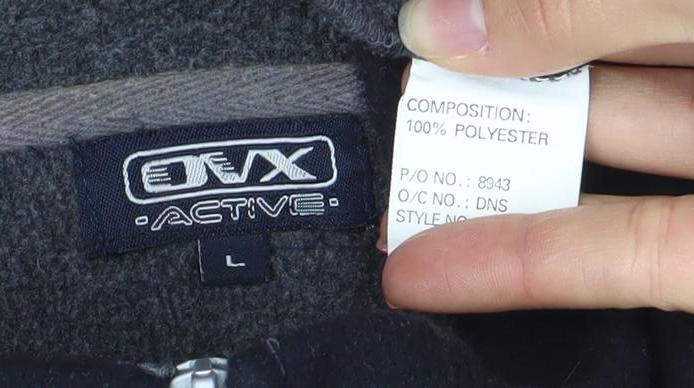 DX Active Men's Black Fleece Full Zip Jacket Size L Regular Fit