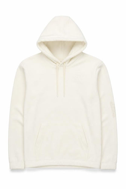 H&M Men’s Ivory Fleece Pullover Hoodie XS Relaxed Fit