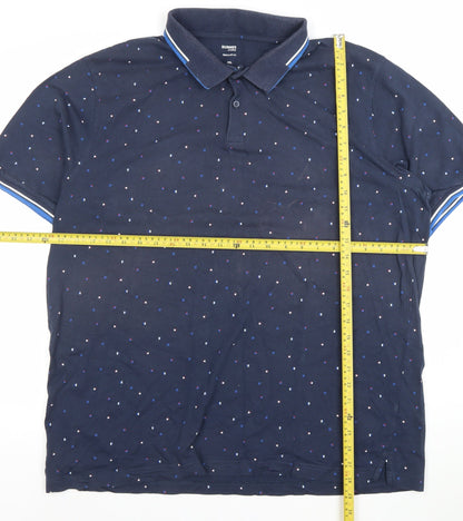 Dunnes Stores Men’s Blue Regular Fit 2XL Cotton Polo Shirt