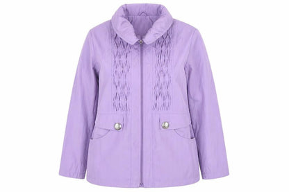 TAGG Womens Purple Mid-Length Rain Jacket Size 16