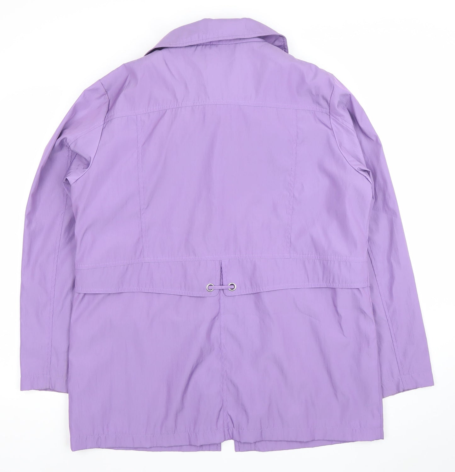 TAGG Womens Purple Mid-Length Rain Jacket Size 16