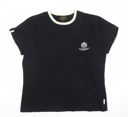 William Hunt Men's Black XL Crew Neck Cotton T-Shirt