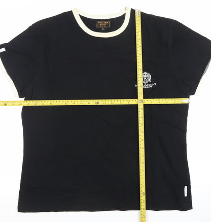 William Hunt Men's Black XL Crew Neck Cotton T-Shirt