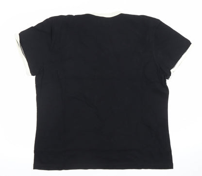 William Hunt Men's Black XL Crew Neck Cotton T-Shirt