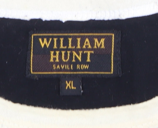 William Hunt Men's Black XL Crew Neck Cotton T-Shirt