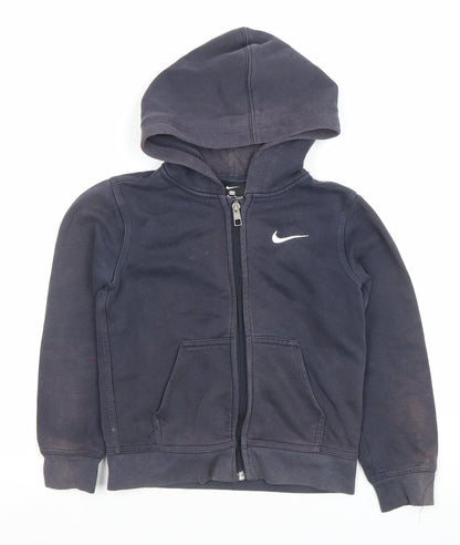 Boys UK Size 5-6 Years Nike Black Full Zip Hoodie