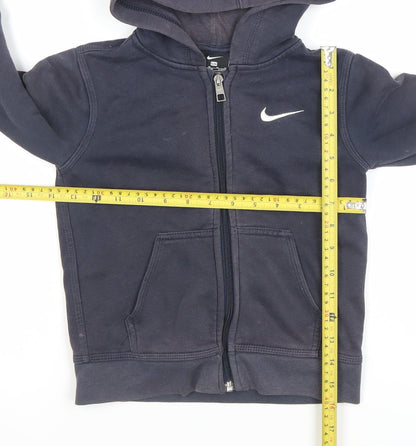Boys UK Size 5-6 Years Nike Black Full Zip Hoodie