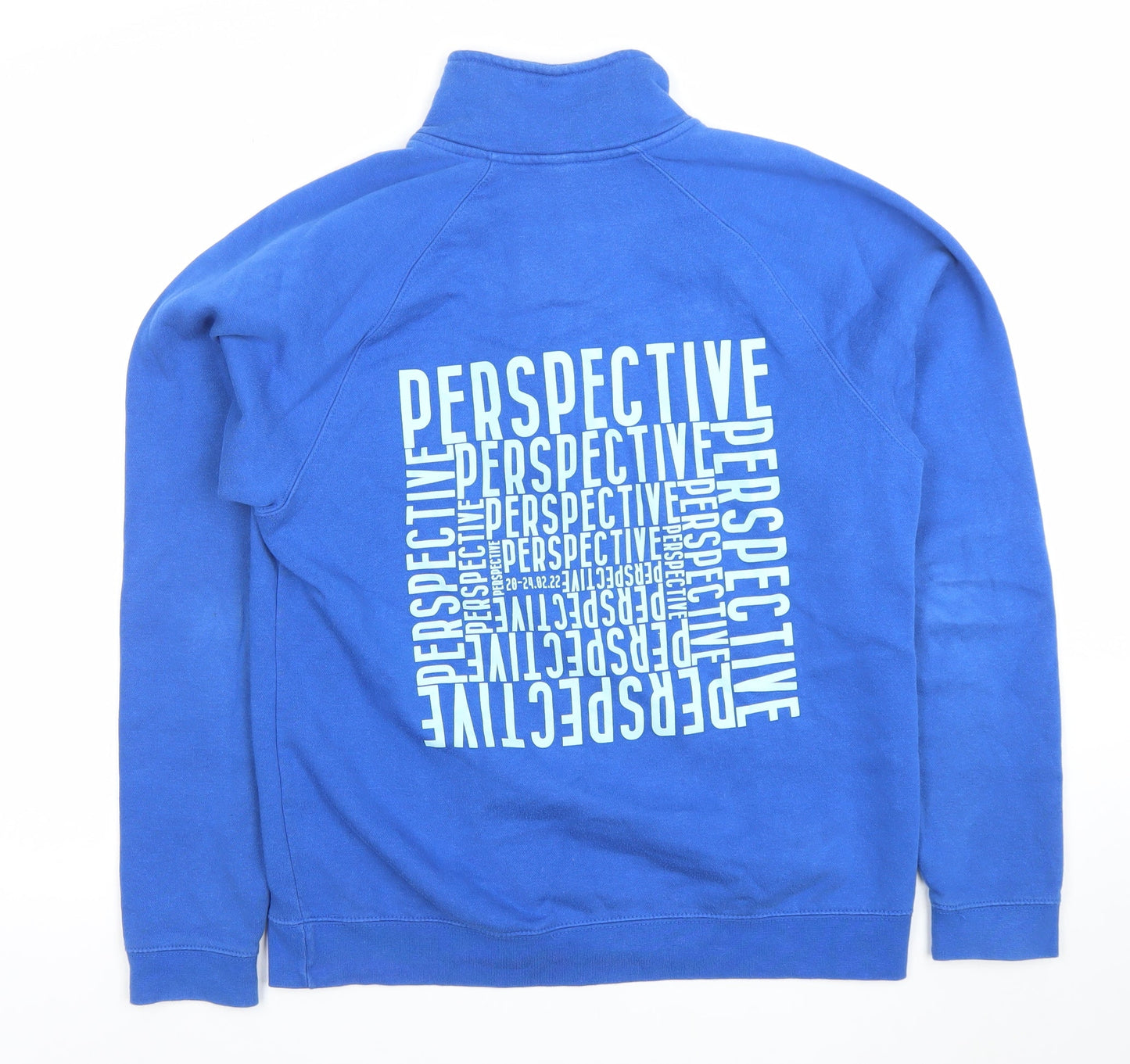 Fruit of the Loom Men's Blue 1/4 Zip Sweatshirt M Regular Fit
