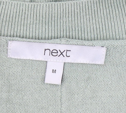 Next Women's Green V-Neck Relaxed Fit Knit Jumper Size 14