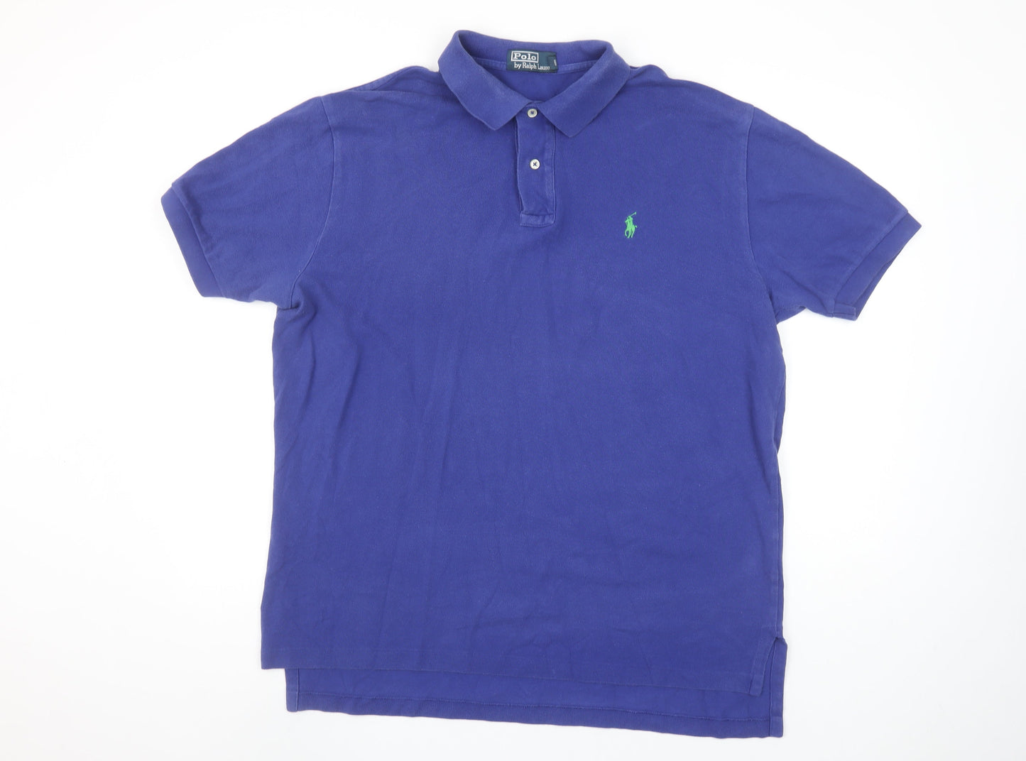 Ralph Lauren Men's Blue Cotton Polo Shirt Size L Classic Fit