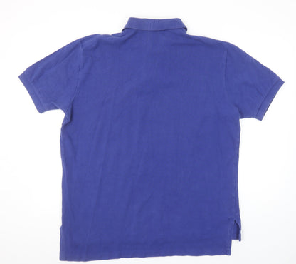 Ralph Lauren Men's Blue Cotton Polo Shirt Size L Classic Fit