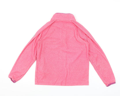 Regatta Girls Pink Fleece 1/2 Zip Sweatshirt 9-10 Years Outdoor Pullover