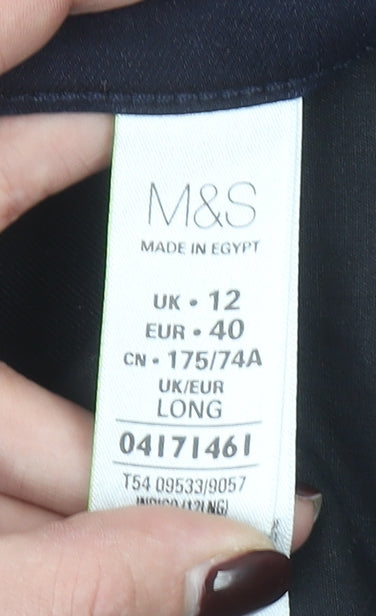 Marks and Spencer Women's Blue Jegging Jeans Size 12 Tall Slim Fit