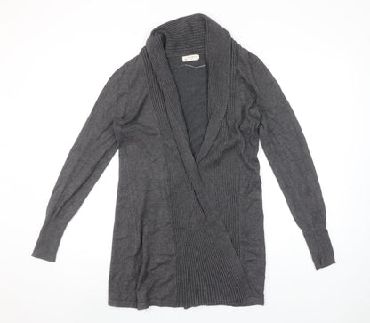 Jackpot Daily Women Grey Knit Cardigan Small Long Sleeve Wrap Style