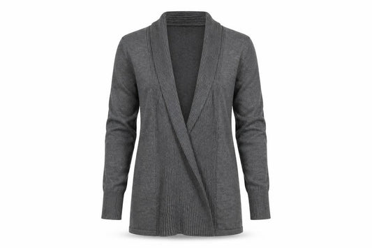 Jackpot Daily Women Grey Knit Cardigan Small Long Sleeve Wrap Style