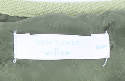 Leigh Tucker Willow Girls Green Quilted Ruffle Jacket 8-9 Years