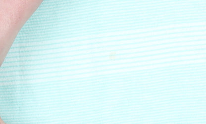 Penguin by Munsingwear Men's Blue Slim Fit Striped Polo Shirt L