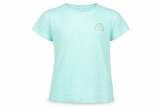 Next Girls 9 Years Green Rainbow Embroidered Cotton Short Sleeve T-Shirt