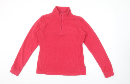 GO Sport Women's Pink Fleece 1/4 Zip Pullover Sweatshirt Size S
