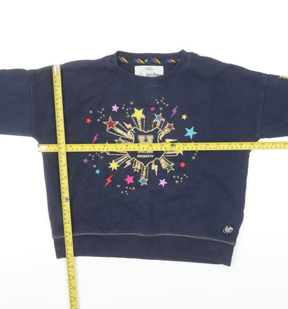 Marks and Spencer Girls Navy Harry Potter Hogwarts Sweatshirt 9-10 Years