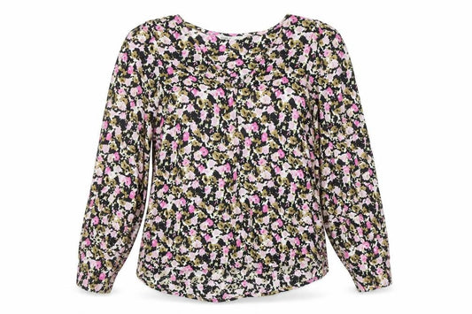 ONLY Womens Multicoloured Floral Viscose V-Neck Blouse M